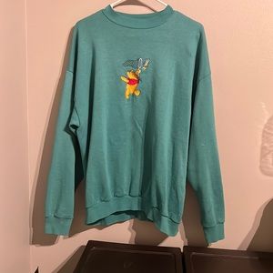 Aqua Winnie the Pooh vintage crewneck sweatshirt